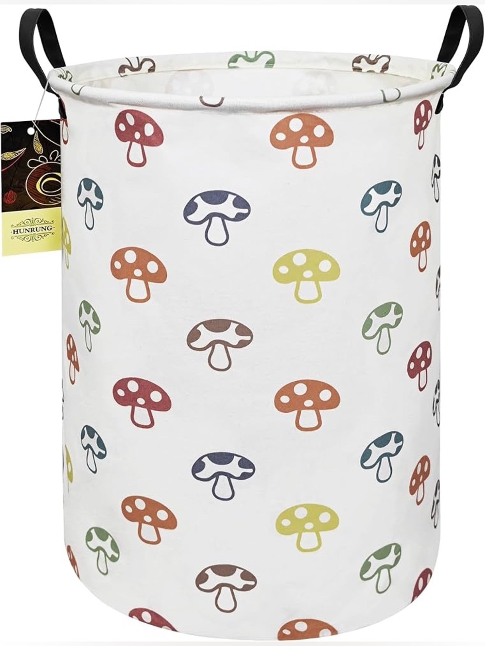 MUSHROOM PRINT CLOTHES HAMPER